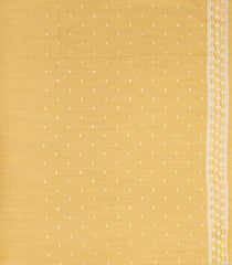 Yellow Woven Art Linen Saree With Floral Motifs-BL5659
