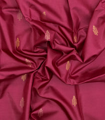 Dusty Peach Woven Tussar Silk Saree With Floral Motifs-TU3264