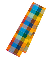 Multi Colour Handloom Kanchipuram Silk Saree With Checks-KA15412