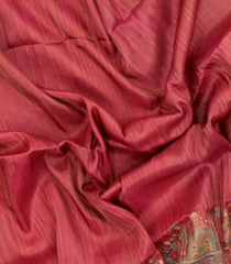 Peach Printed Synthetic Tussar Saree With Wedding Motifs-BL5359