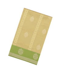 Cardamom Green Woven Blended Aura Saree With Zari Buttas & Zari Border-BL5820