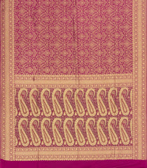 Magenta Woven Art Dupion Tissue Saree With Floral Zari Motifs-BL5840