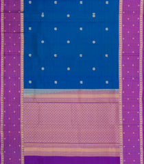 Blue Handloom Soft Silk Saree With Annam Buttas-SO4675