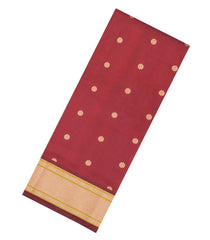 Maroon Handloom Paithani Silk Saree With Meena Buttas-PA1113