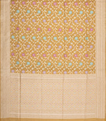 BubbleGum Pink Handloom Banarasi Silk Saree With Floral Vine Motifs-BE1917