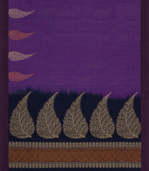 Cyan Handloom Village Cotton Saree With Buttas-VC1656