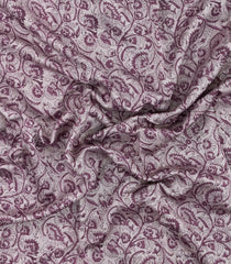 Lilac Printed Chanderi Cotton Saree With Bird Motifs & Zari Border-CC1655