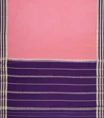 Peach Woven Mysore Silk Saree With Contrast Zari Border-MS3840