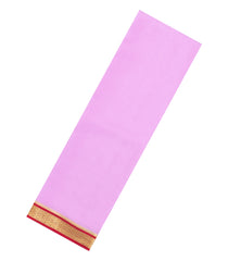 Pink Woven Mysore Silk Saree With Contrast Zari Border-MS3801