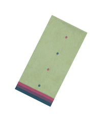 Mint Green Handloom Bengal Cotton Saree With Floral Motifs-BG1629