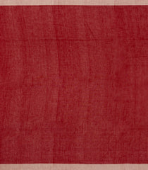 Red Handloom Bengal Cotton Saree With Stripes-BG1607
