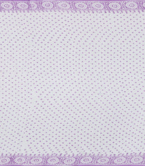 Lavender Printed Jaipur Cotton Saree With Floral Motifs-JC1669
