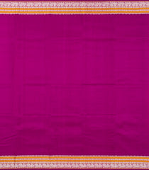 Light Peach Handloom Korvai Kanchipuram Silk Saree With Checks Motifs-KA14310