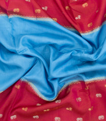Sky Blue Woven Blended Viscose Saree With Buttas-BL5691