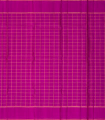 Magenta Handloom Kanchipuram Silk Saree With Checks & Buttas-KA12600