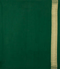 Green Woven Mysore Silk Saree With Zari Stripes-MS3517