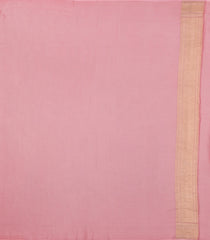 Baby Pink Woven Mysore Silk Saree With Chevron Stripes-MS3507