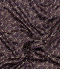 Lilac Printed Chanderi Cotton Saree With Bird Motifs-CC1605