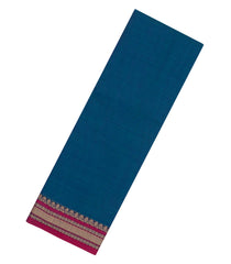 Blue Woven Chirala Cotton Saree With Contrast Border-CR1396