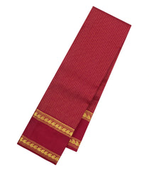 Crimson Handloom Kanchipuram Silk Saree With Zari Checks-KA16436