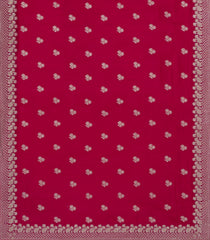 Red Woven Synthetic Blended Saree With Embroidered Motifs-EN2034