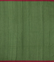 Green Handloom Bengal Cotton Saree With Floral Buttas-BG1598