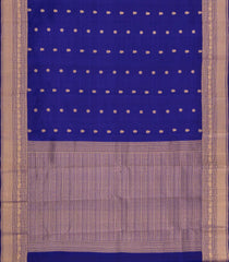 Blue Woven Pure Silk Saree With Floral Buttas-KA15538