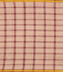 Maroon Woven Kadapa Cotton Saree With Checks-KN0704