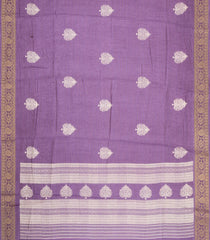 Lavender Printed Synthetic Dola Silk Saree With Zari Stripes & Border-SY0321