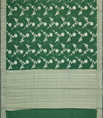 Green Woven Dupion Silk Saree With Floral Buttas-DS0572
