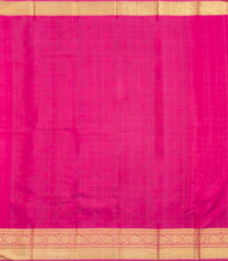 Pink Handloom Korvai Kanchipuram Silk Saree With Meena Floral Border-KA15811