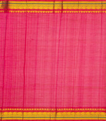 Mango Yellow Handloom Korvai Silk Cotton Saree With Zari Checks