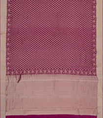 Burgundy Woven Mysore Silk Saree With Bird Vine Motifs-MS3350