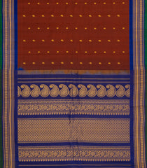 Maroon Handloom Gadwal Silk Cotton Saree With Buttas-GA0414
