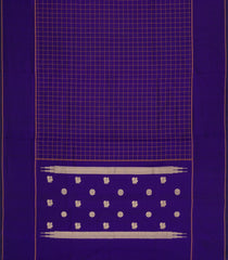 Purple Handloom Soft Silk Cotton Saree With Checks-SC4310