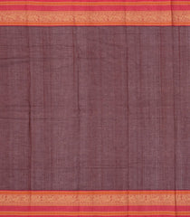 Maroon Handloom Kanchi Cotton Saree With Gandaberunda Buttas