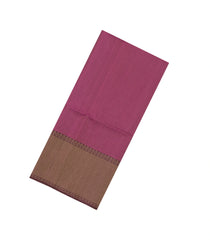 Pink Handloom Soft Silk Saree With Checks & Contrast Border-SO4606