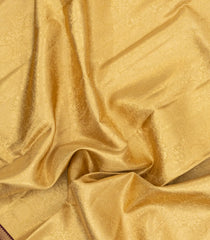 Gold Handloom Kanchipuram Silk Saree With Floral Vine Motifs-KA15633