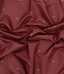 Crimson Printed Synthetic Tussar Saree With Zari Stripes-BL5375