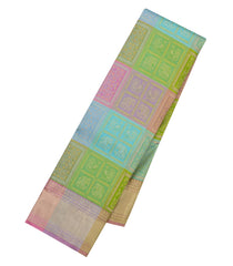 Multi Color Handloom Kanchipuram Silk Saree With Bomkai Motifs-KA14903