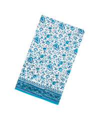 White Printed Jaipur Cotton Saree With Floral Motifs-JC1480