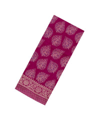 Magenta Printed Synthetics Dola Silk Saree With Floral Motifs-BL5193