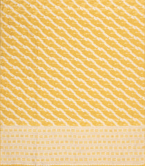 Yellow Woven Art Linen Saree With Floral Motifs-BL5659