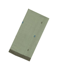 Cardamom Green Woven Tussar Silk Saree With Buttas & Contrast Border-TU3474