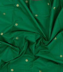 Green Woven Chettinad Cotton Saree With Buttas-CN1867