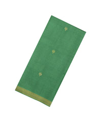 Green Handloom Tussar Silk Saree With Floral Buttas-TU3563