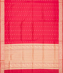 Pink woven Banarasi Silk Saree With Floral Motifs