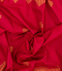 Crimson Handloom Kanchipuram Silk Saree With Floral Buttas-KA13989
