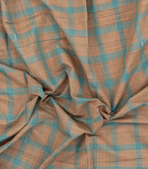 Grey Woven Kadapa Cotton Saree With Checks-KN0712