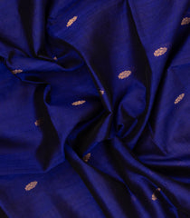 Purple Handloom Silk Cotton Saree With Buttas & Contrast Border-SC4495